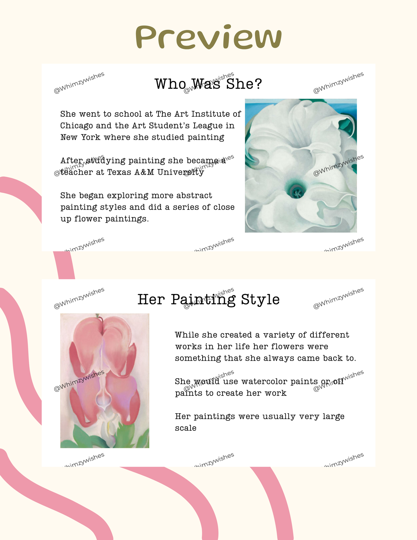 Georgia O'Keeffe Middle School Lesson Plan