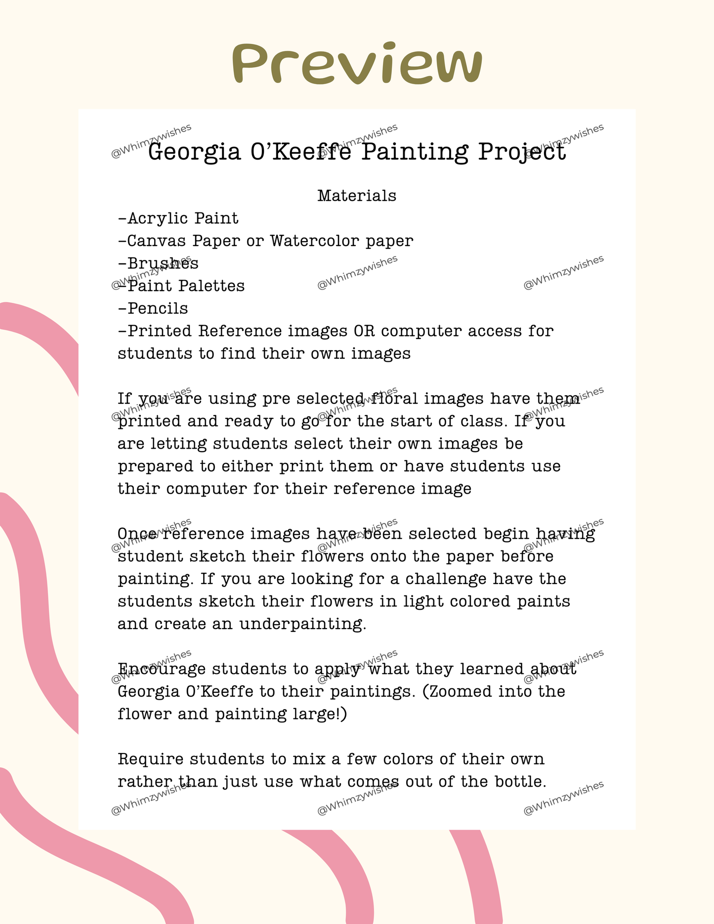 Georgia O'Keeffe Middle School Lesson Plan