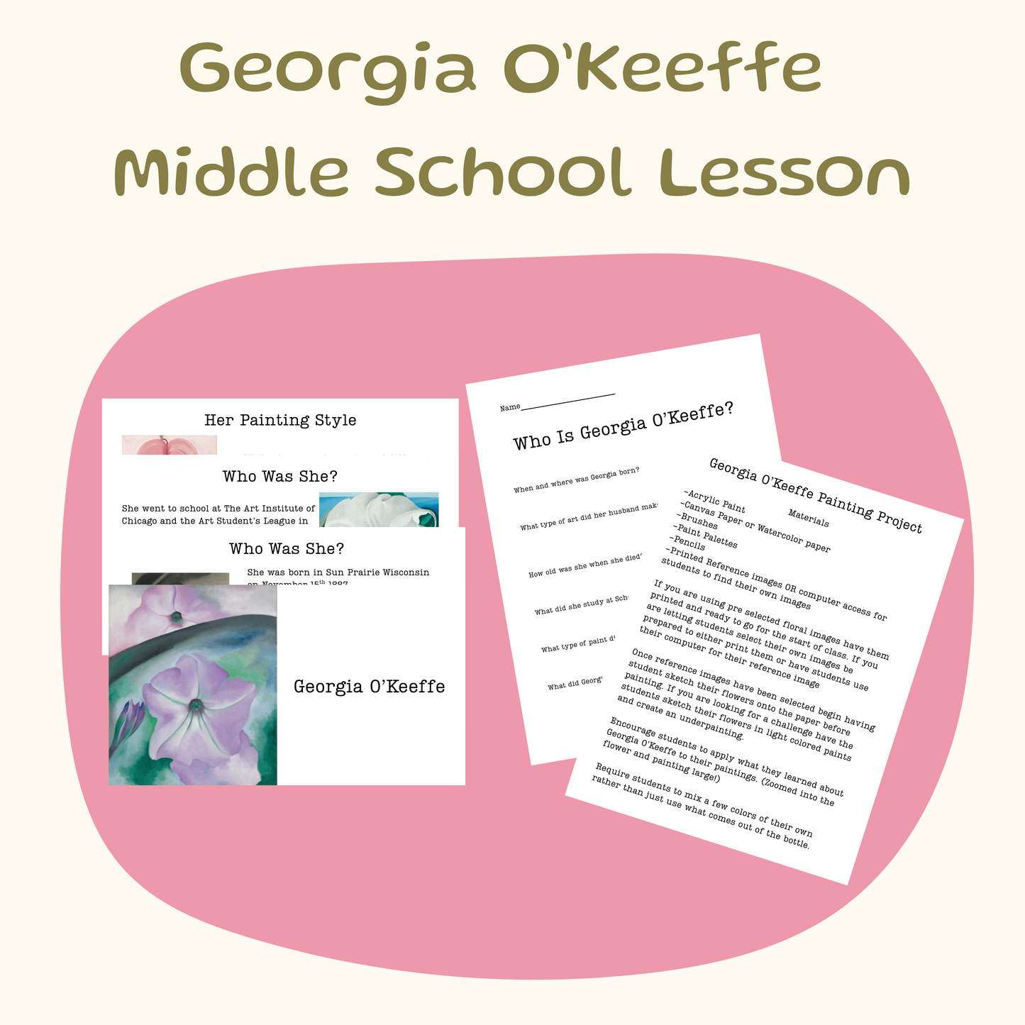 Georgia O'Keeffe Middle School Lesson Plan